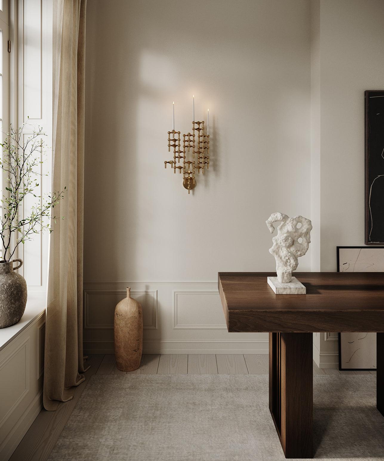 Świecznik ścienny STOFF NAGEL mosiężny Stoff Nagel    Eye on Design