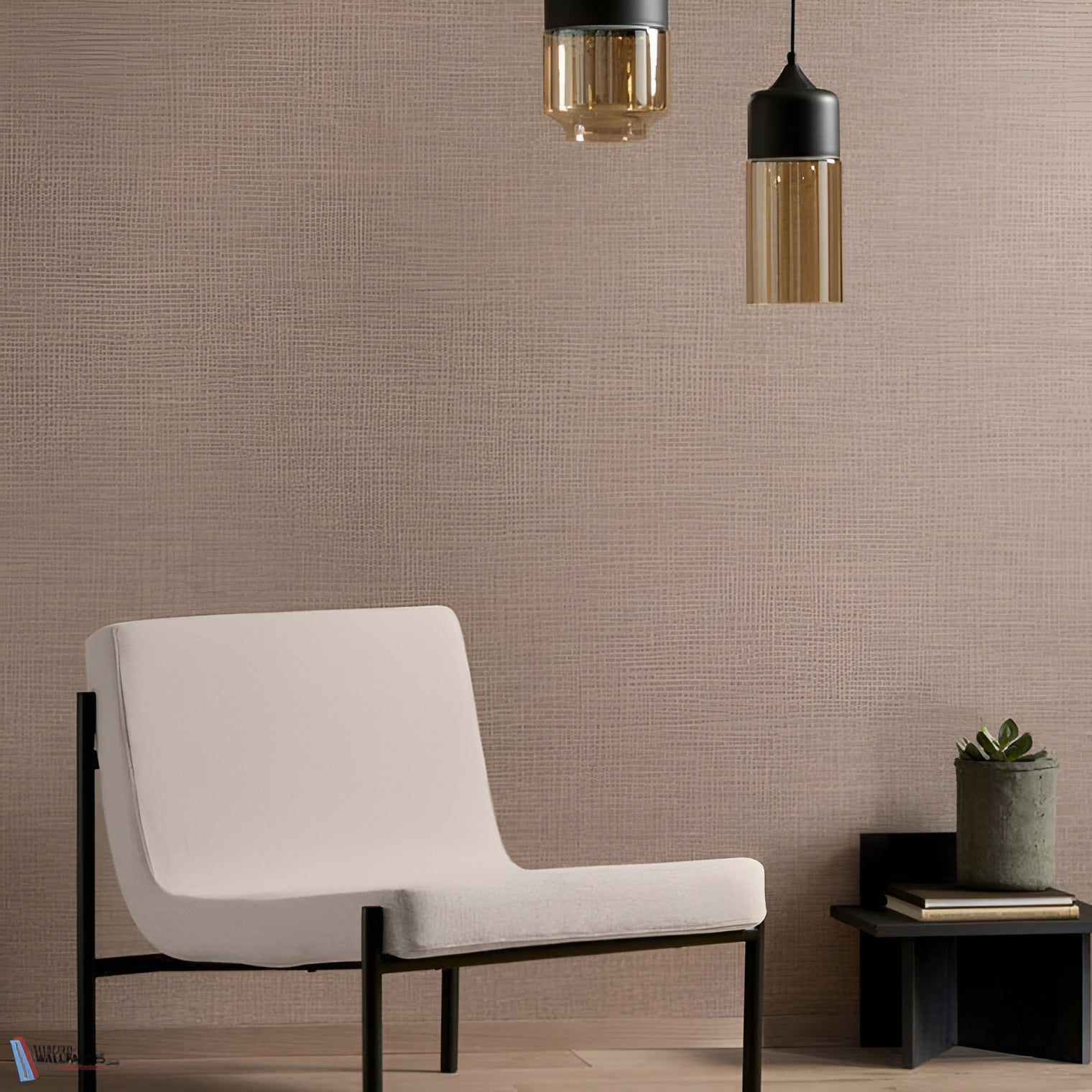 Tapeta se strukturou imitující plátno LINUM - TAUPE taupe