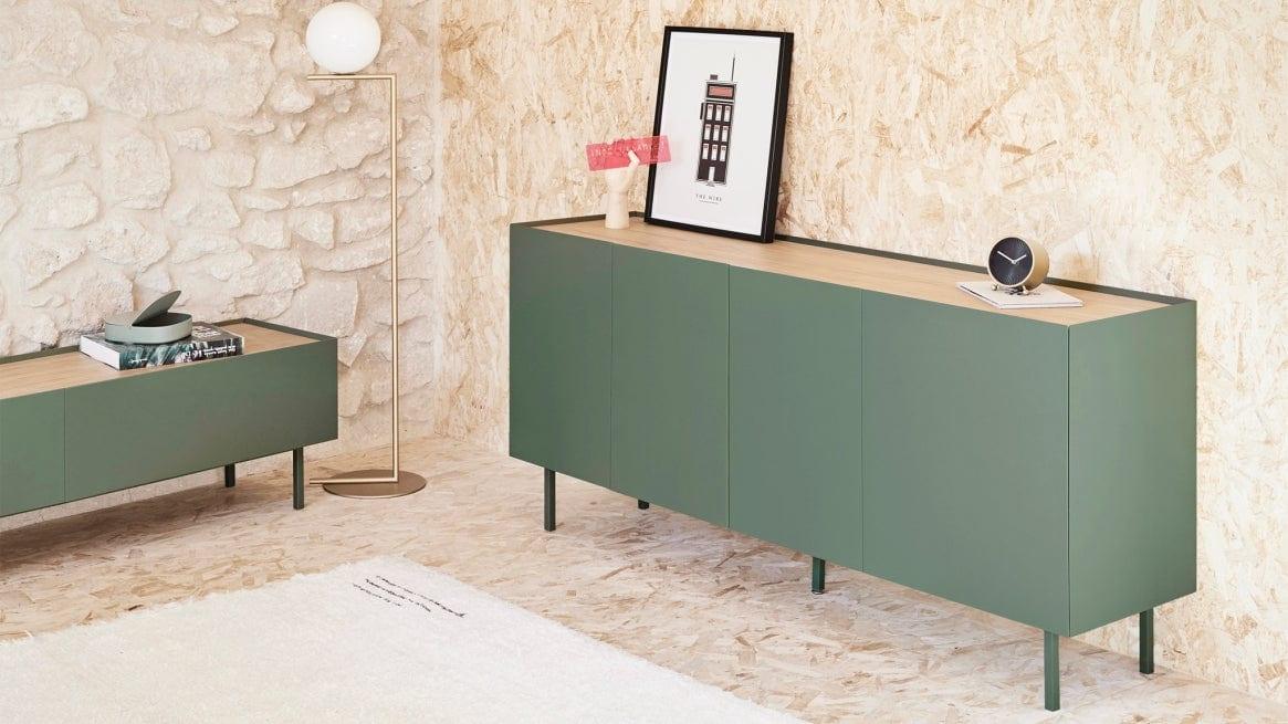 Szafka RTV ARISTA zielony Teulat    Eye on Design