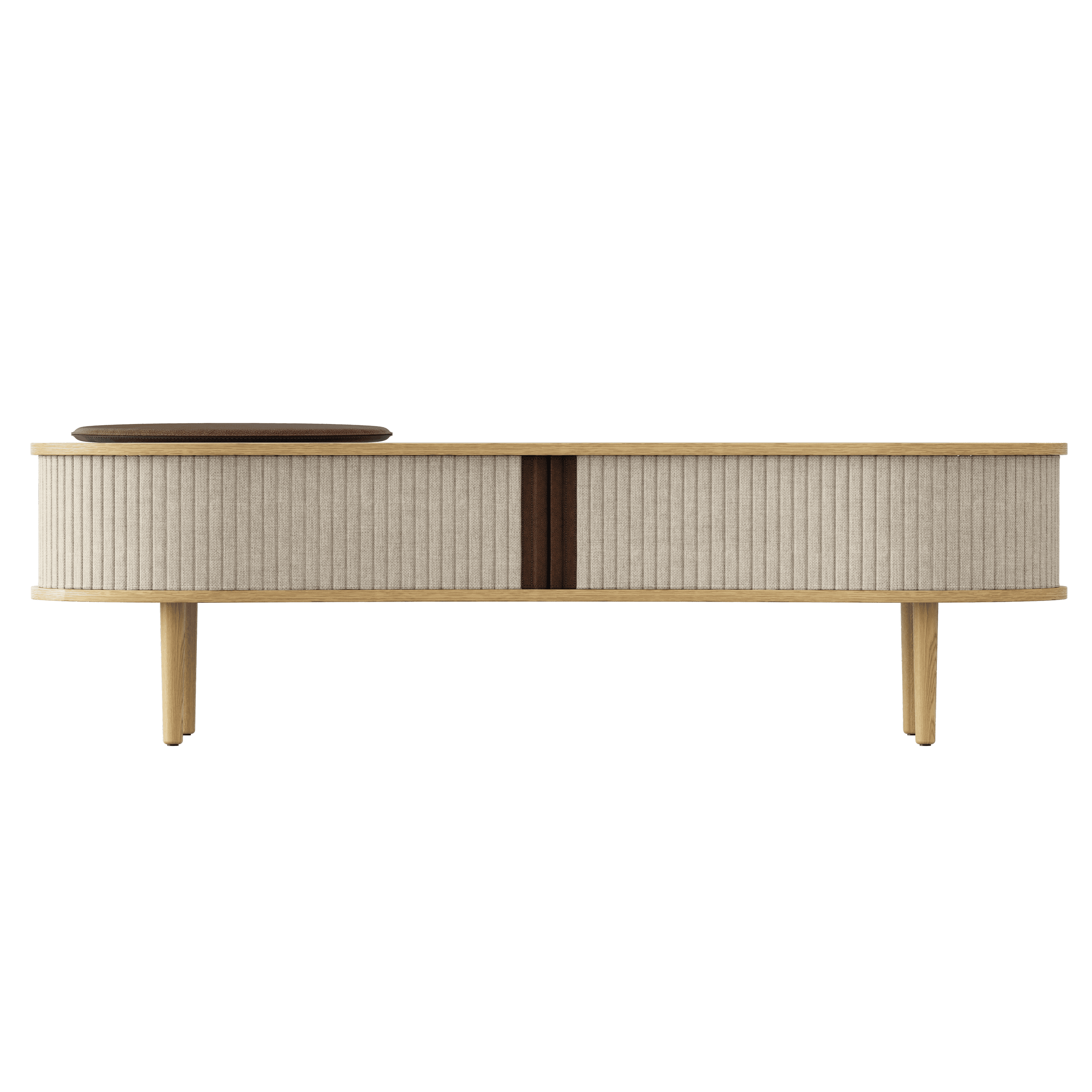 Szafka RTV AUDACIOUS beżowy z dębem UMAGE    Eye on Design