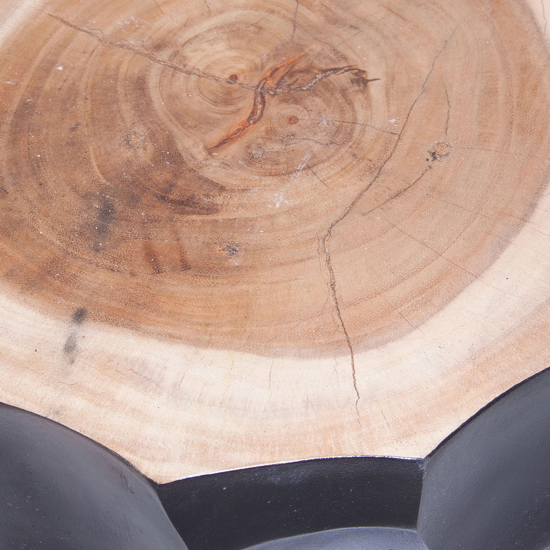 Stolik boczny LESOTO czarne drewno suar