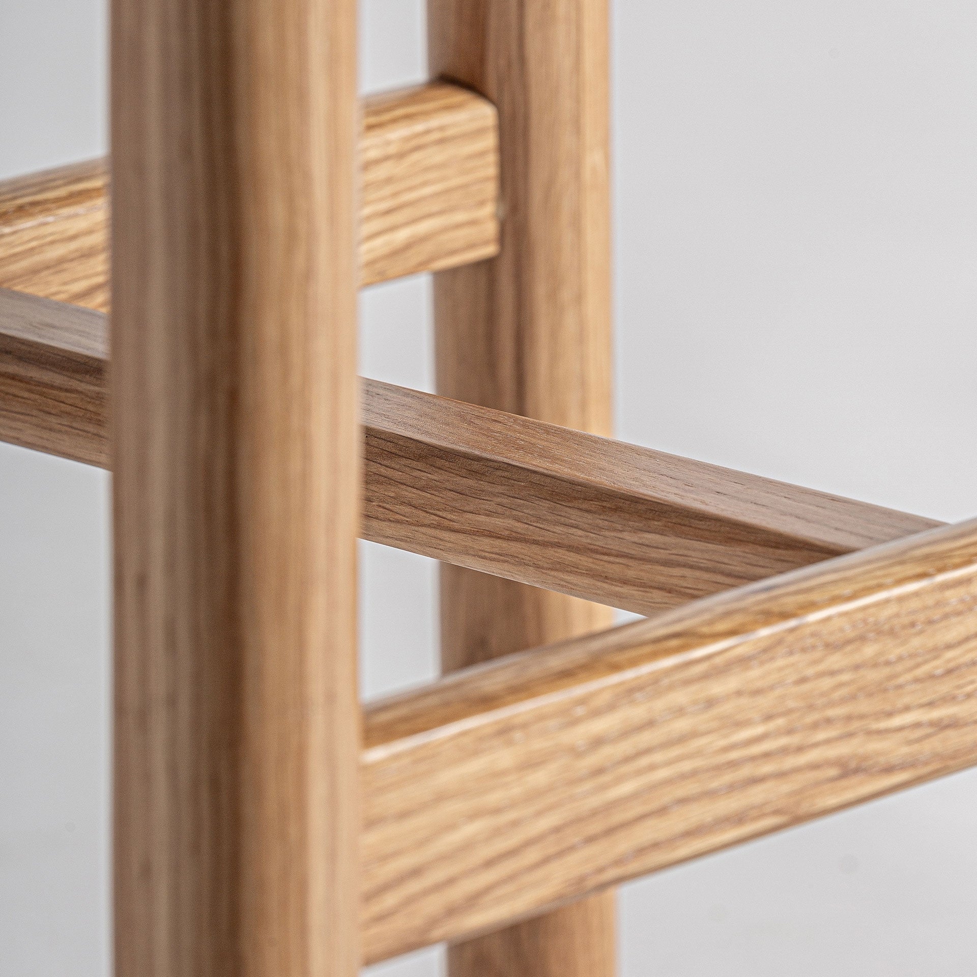 MARCIAC Bar Stool in Oak Wood with Black Faux Leather