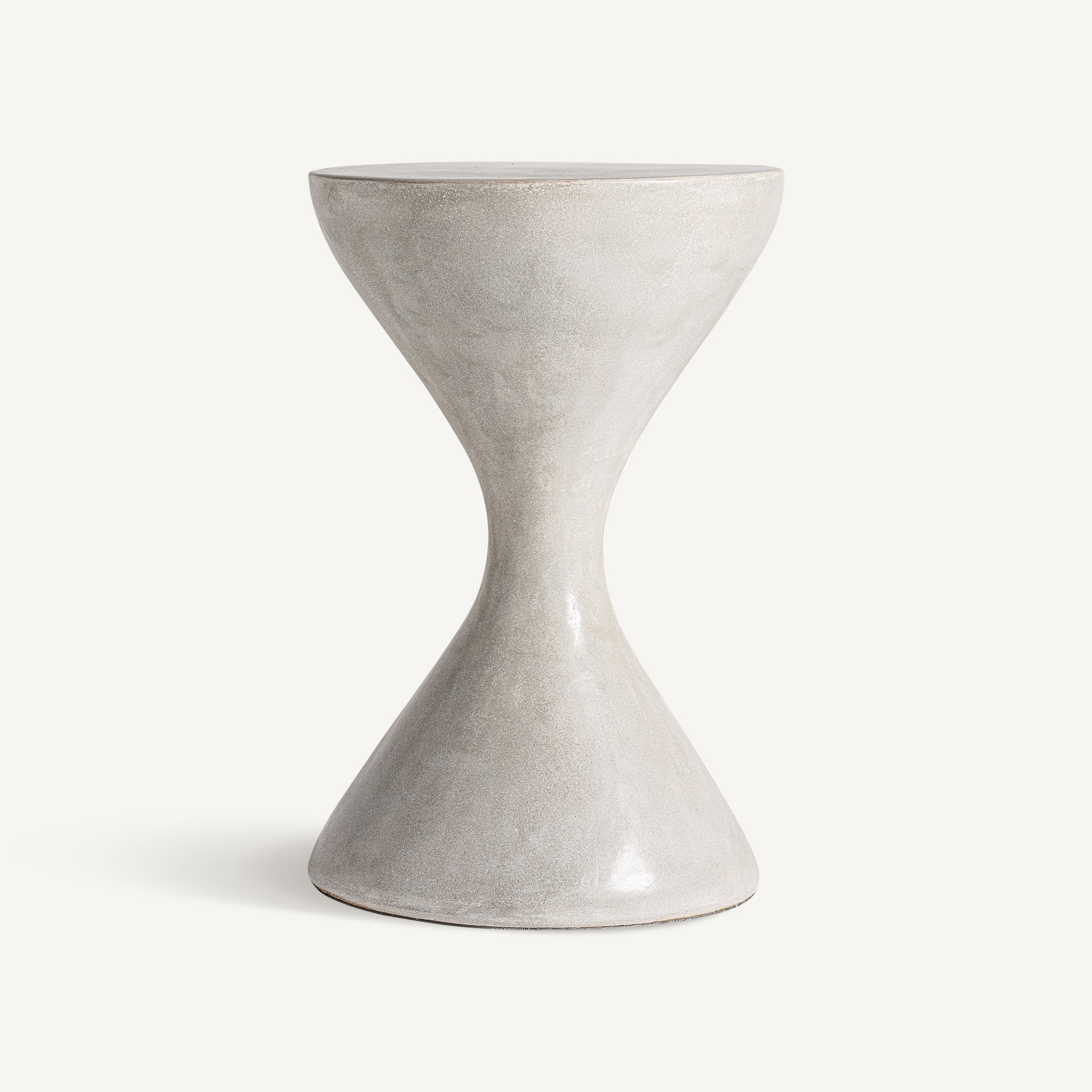 TELFS Gray Hourglass Side Table