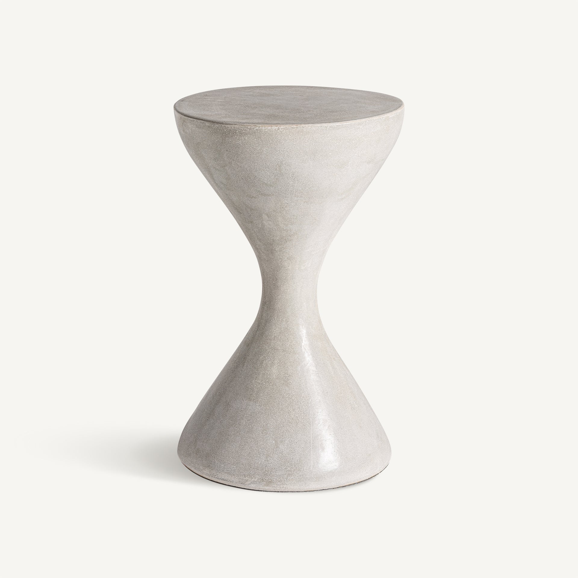 TELFS Gray Hourglass Side Table
