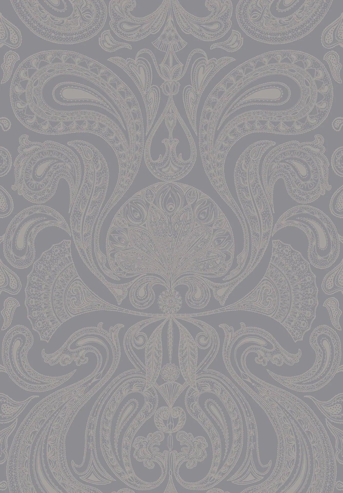 Tapeta CONTEMPORARY RESTYLED - Malabar metaliczne srebro na szarym Cole & Son Default Title   Eye on Design