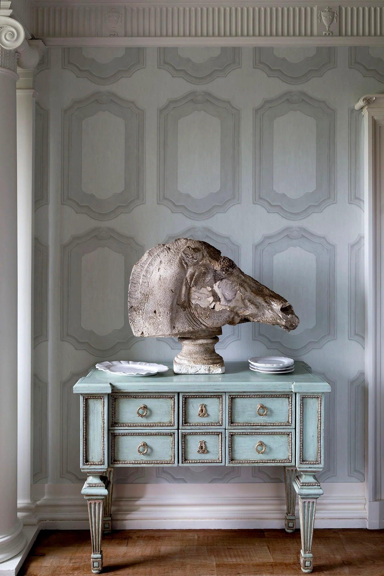 Wallpaper imitating wooden paneling FOLIE - Louis dark beige