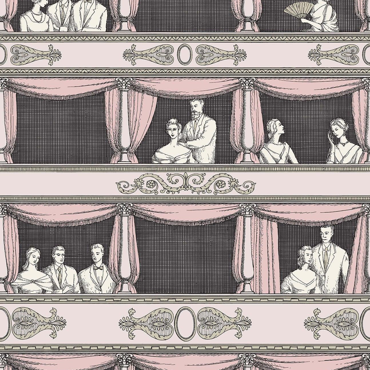 Tapeta FORNASETTI SENZA TEMPO - Teatro różowy Cole & Son Default Title   Eye on Design