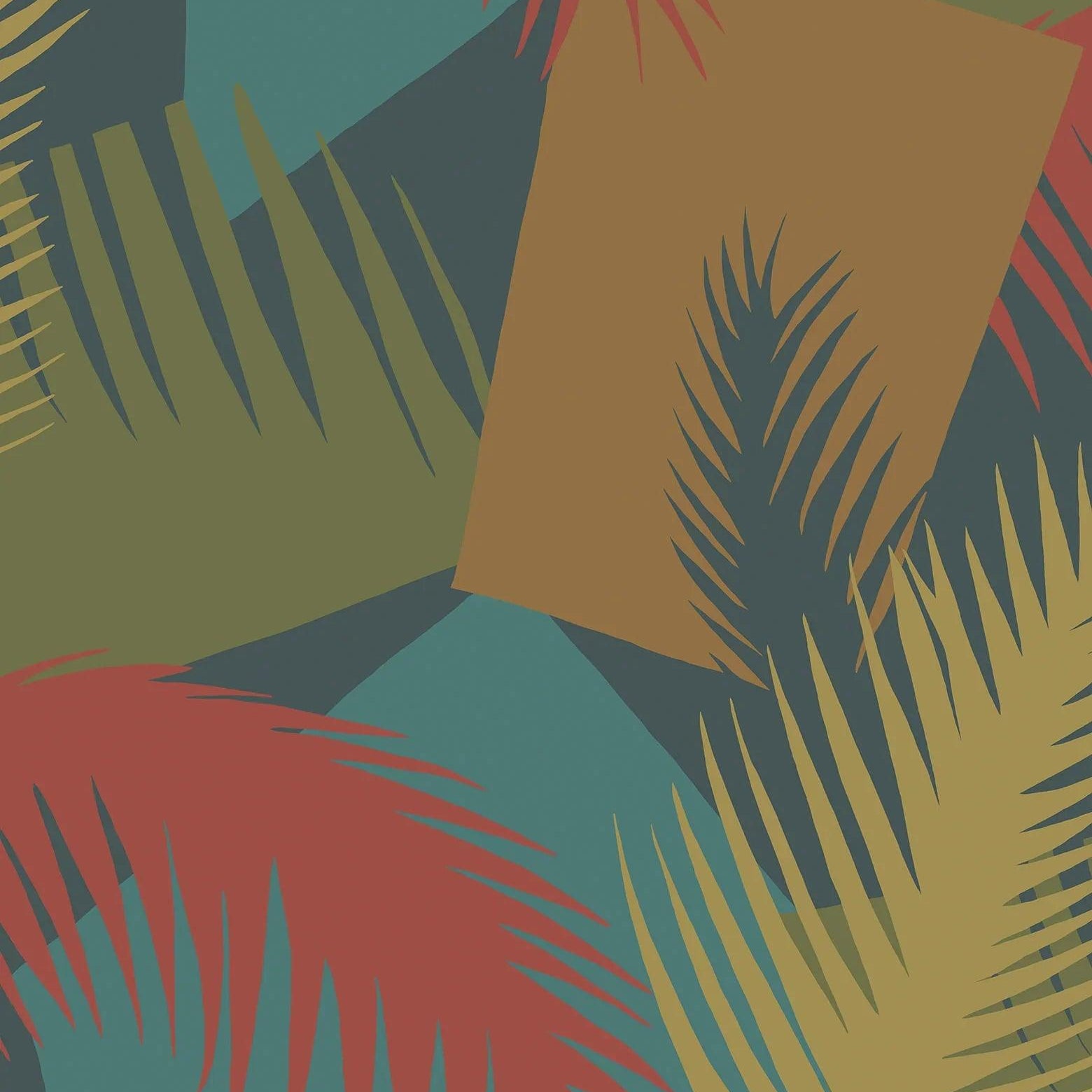 Tapeta GEOMETRIC II - Deco Palm wielobarwny Cole & Son    Eye on Design