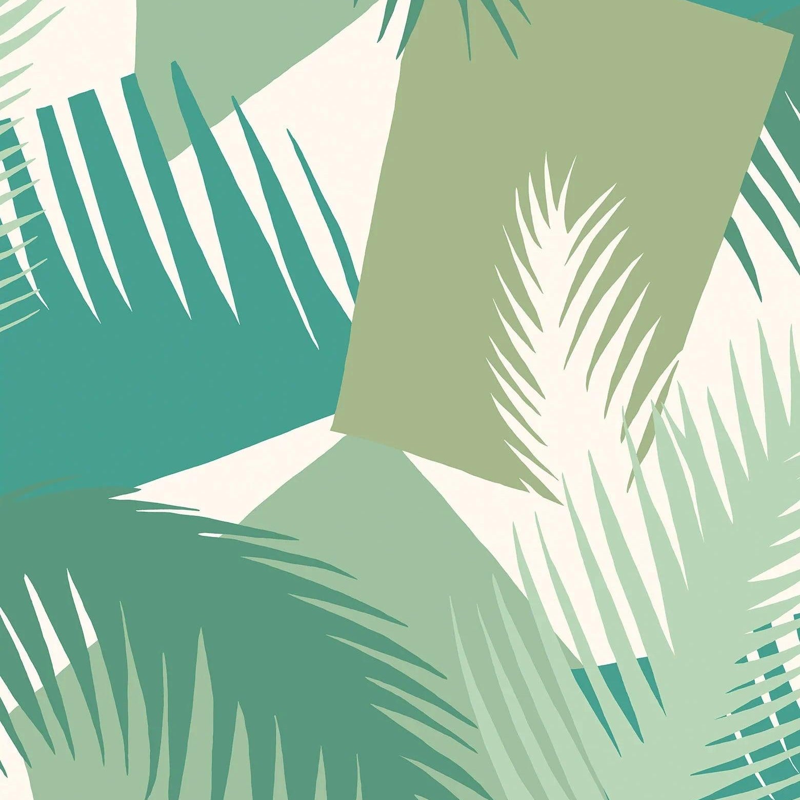 Tapeta GEOMETRIC II - Deco Palm zielony Cole & Son    Eye on Design