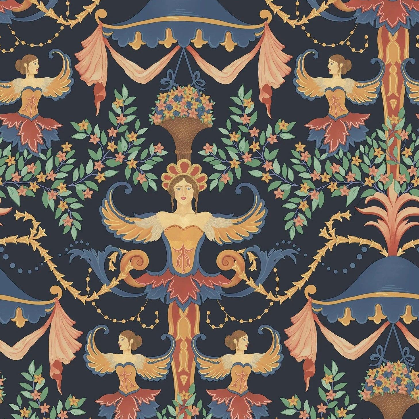 Tapeta HRP GREAT MASTERS - Chamber Angels czarny Cole & Son    Eye on Design