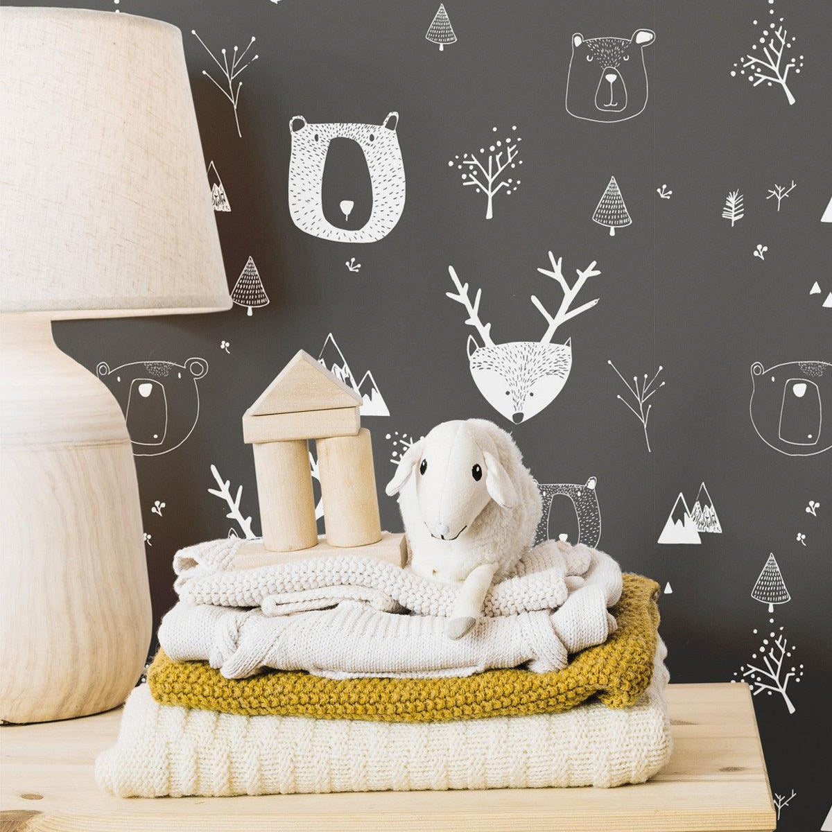 Tapeta TEDDY BEARS BLACK Wallcolors    Eye on Design