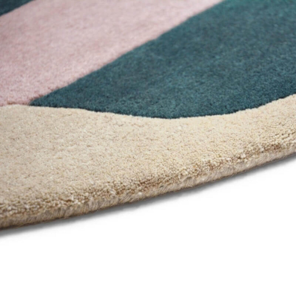 Kulatý koberec ZODIAC BLÍŽENEC béžovo-mořská