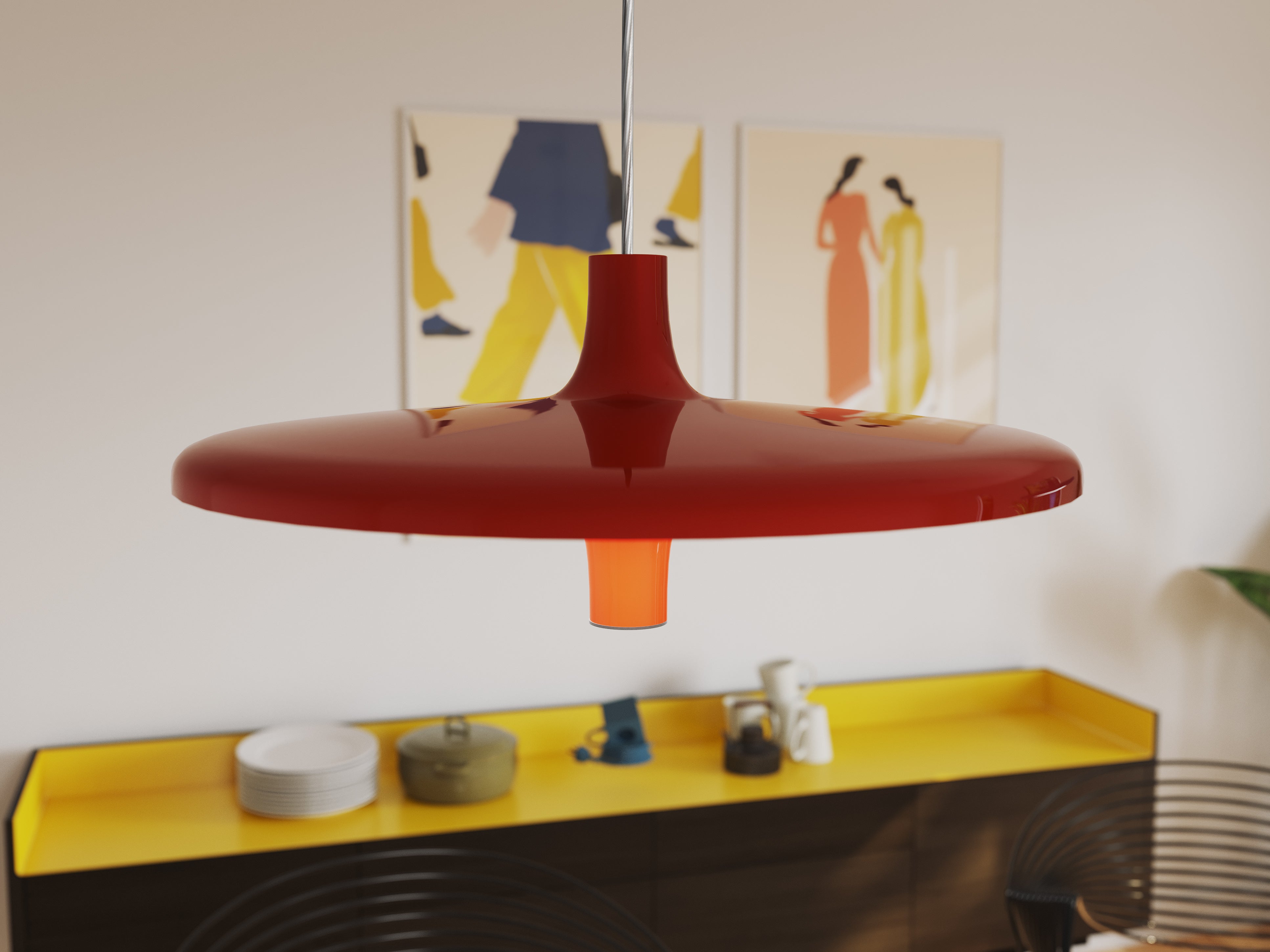 Lampa visící AVRO lesklá modrá