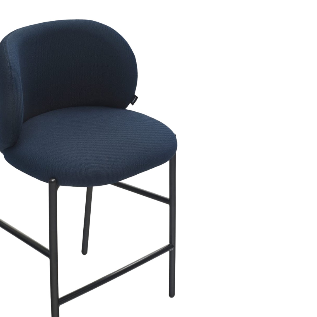MOGI Bar Stool in Navy Blue with Black Base