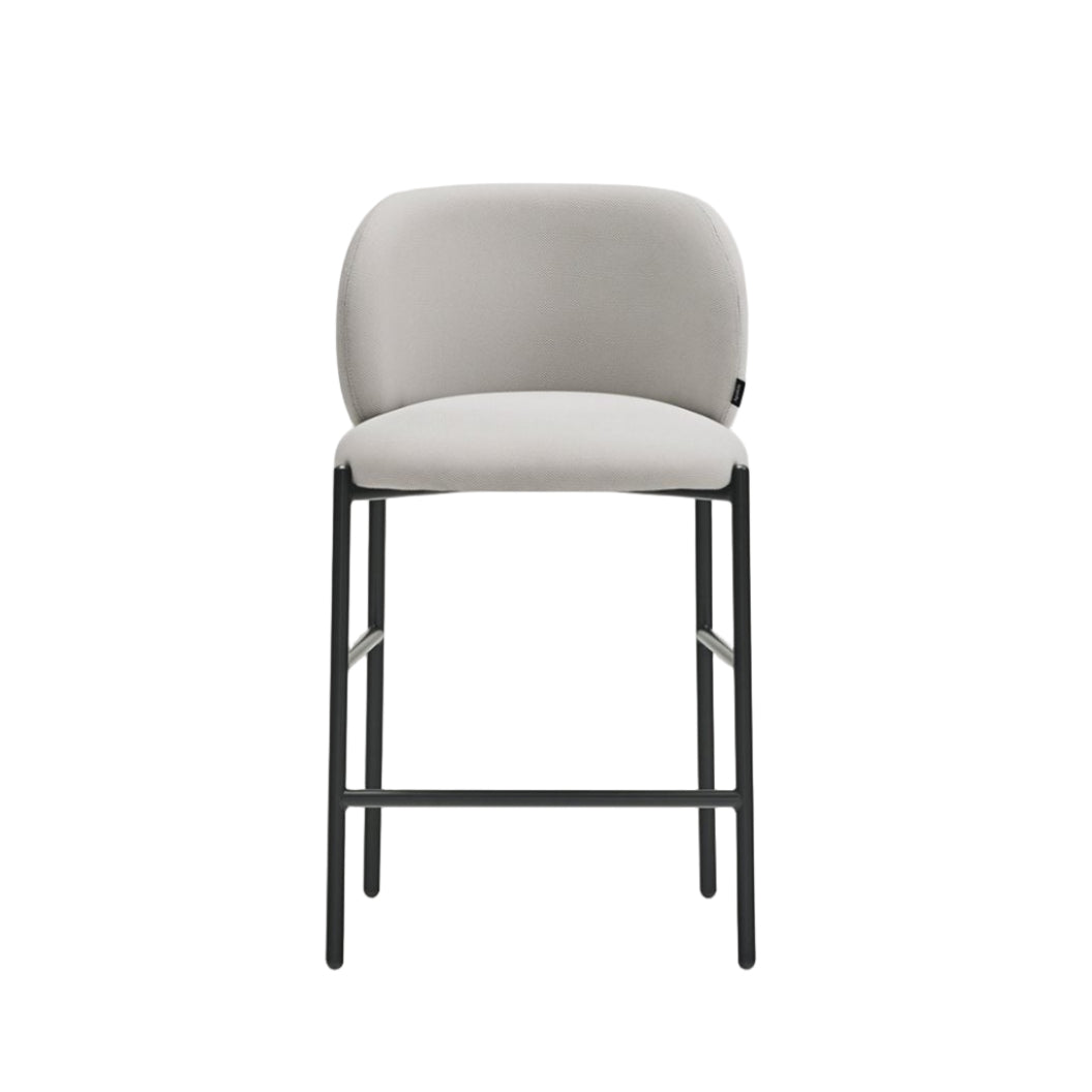 Barová židle MOGI šedá s černým podstavcem
