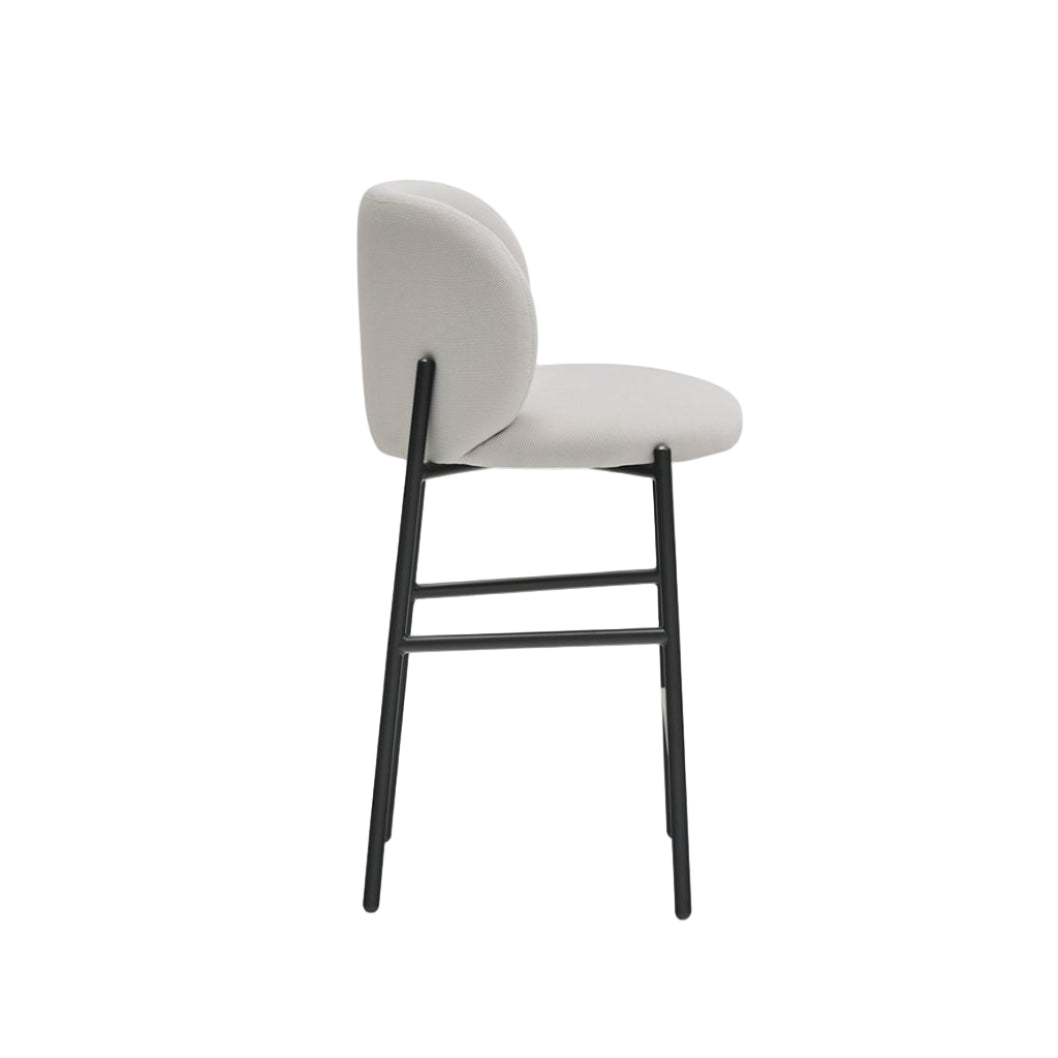 Barová židle MOGI šedá s černým podstavcem