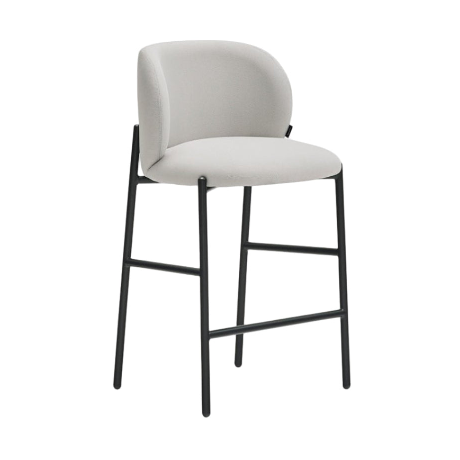 Barová židle MOGI šedá s černým podstavcem