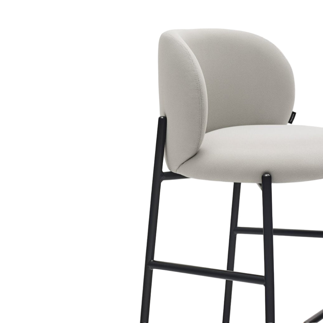 Barová židle MOGI šedá s černým podstavcem