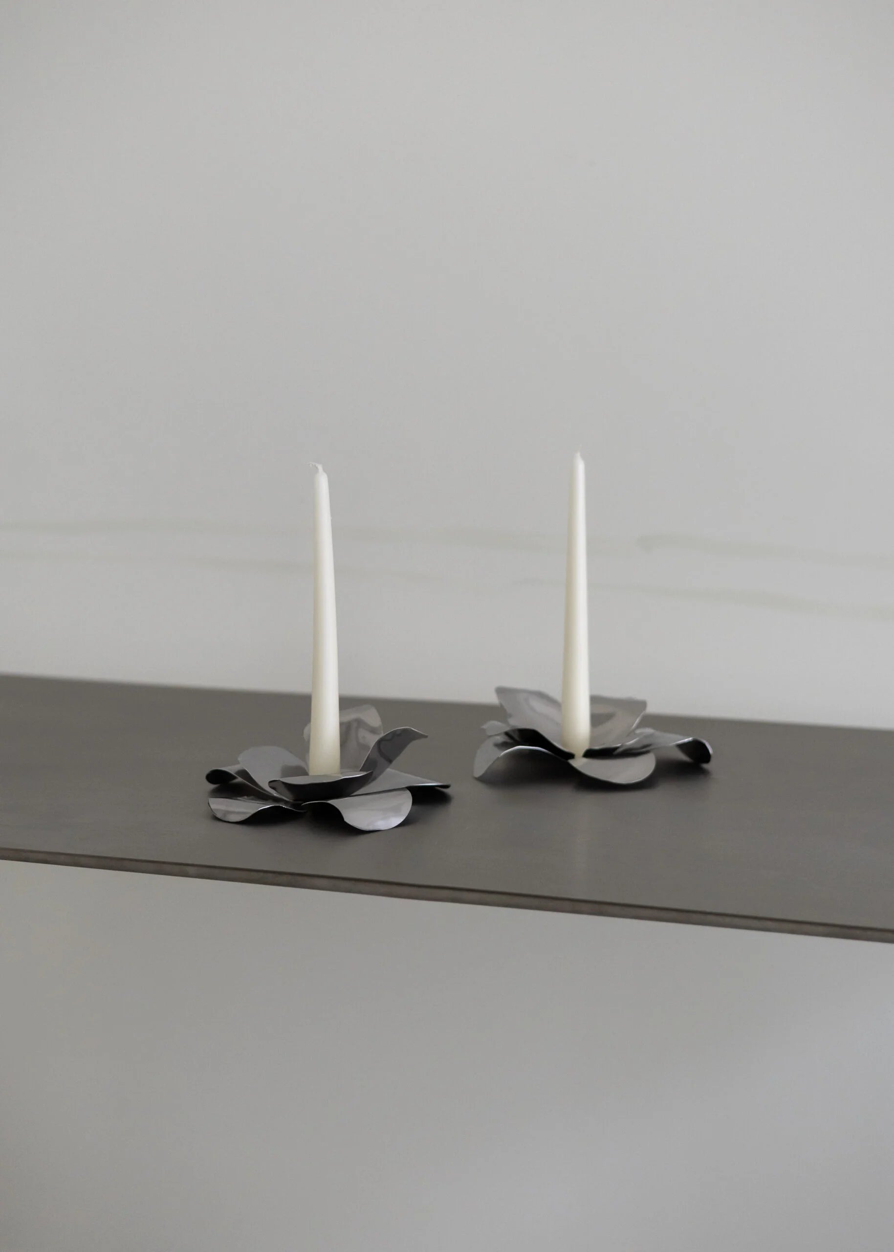 Petal Steel Candle Holder Set