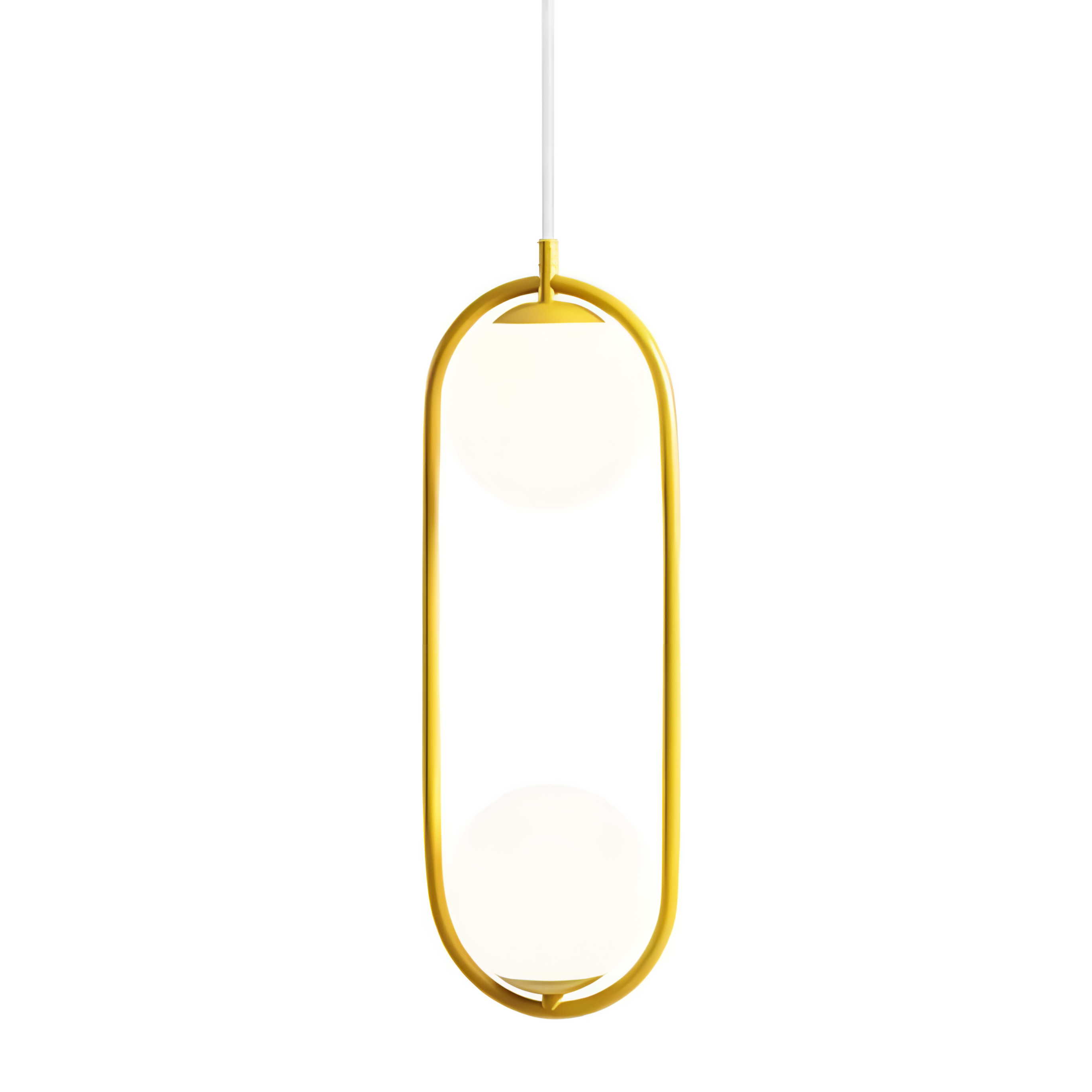 Riva Duo mustard hanging lamp