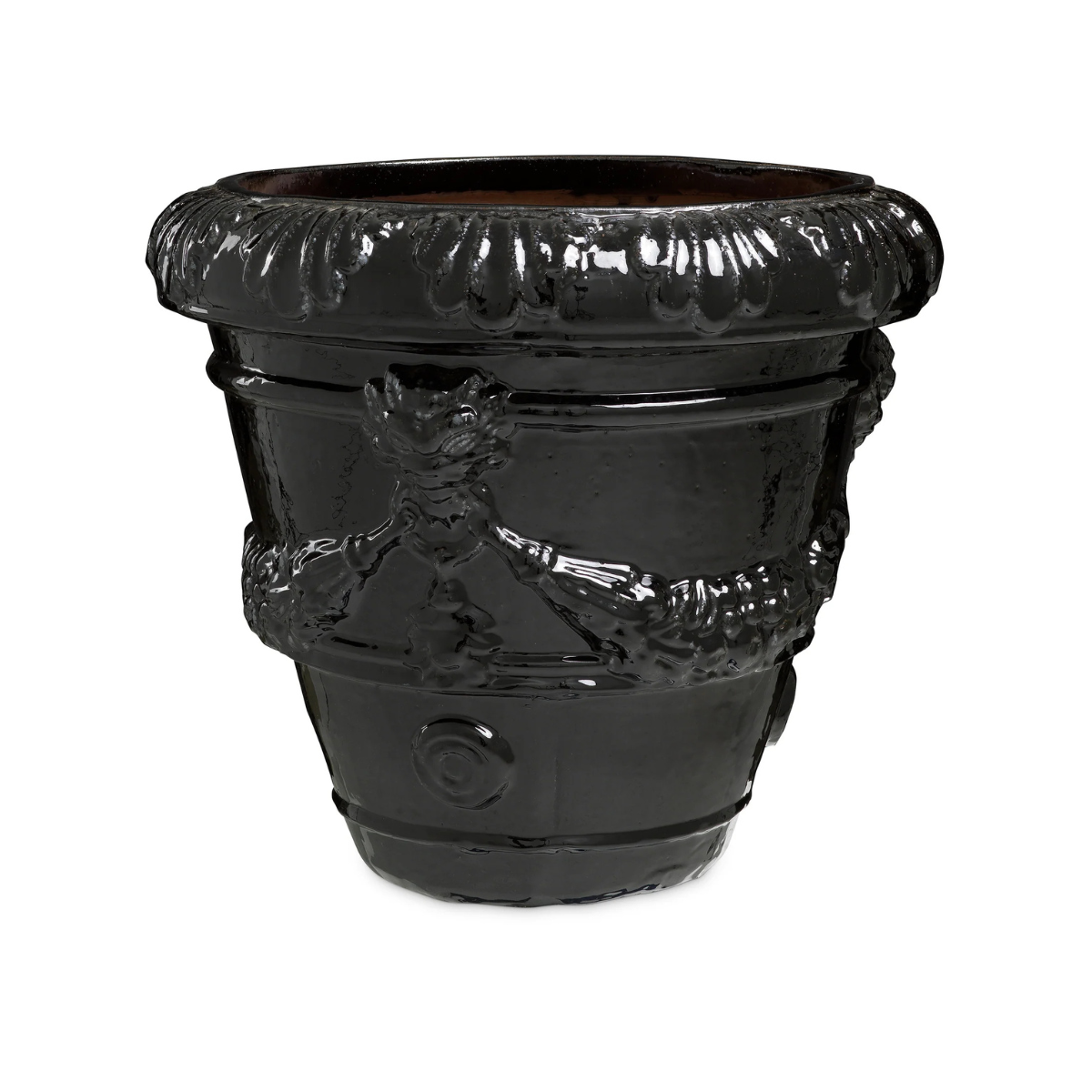 Venkovní květináč TOULON černá keramika