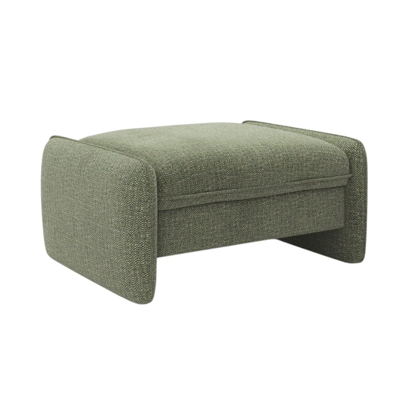 GEORGIA green chenille pouf