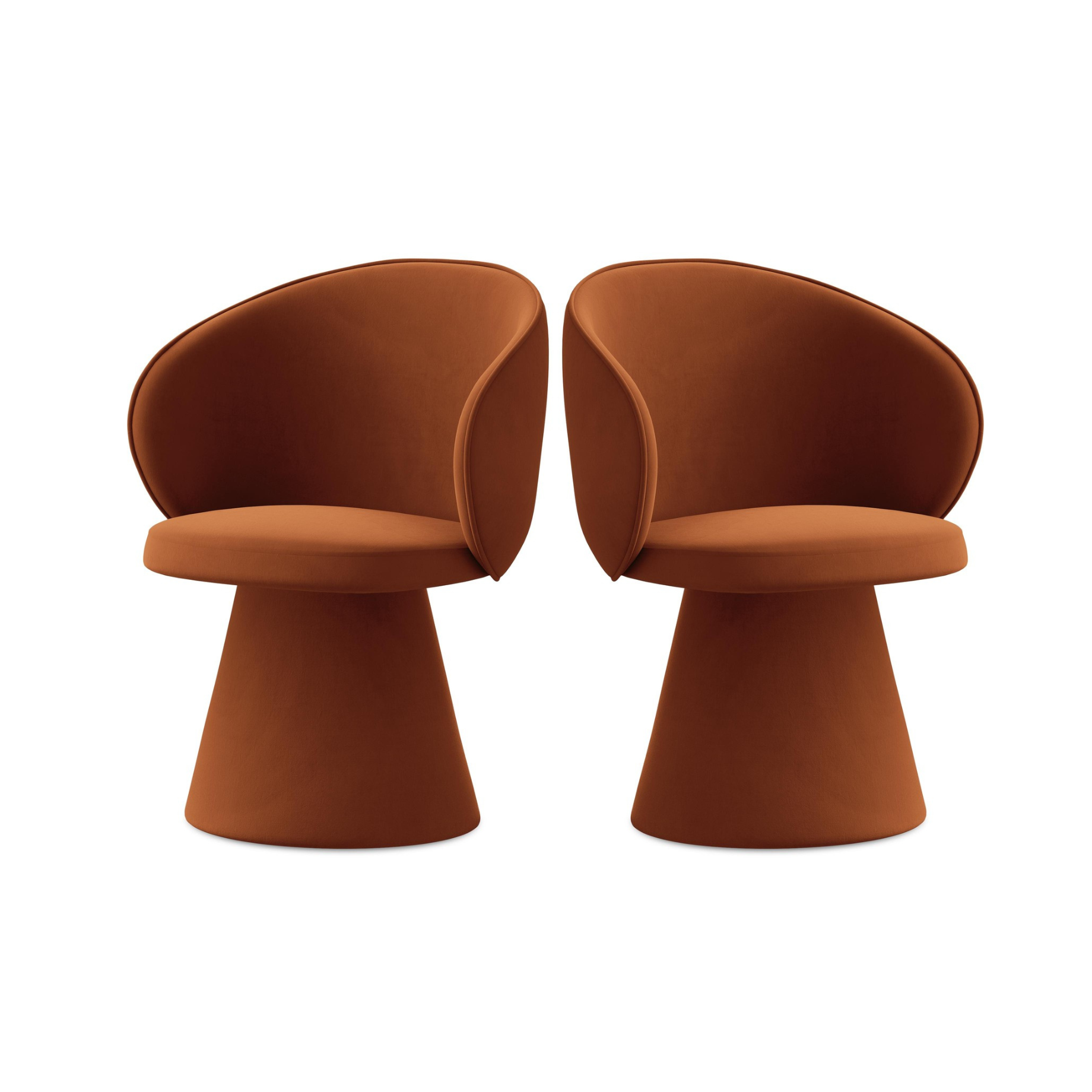 Sametová židle UALA terakota