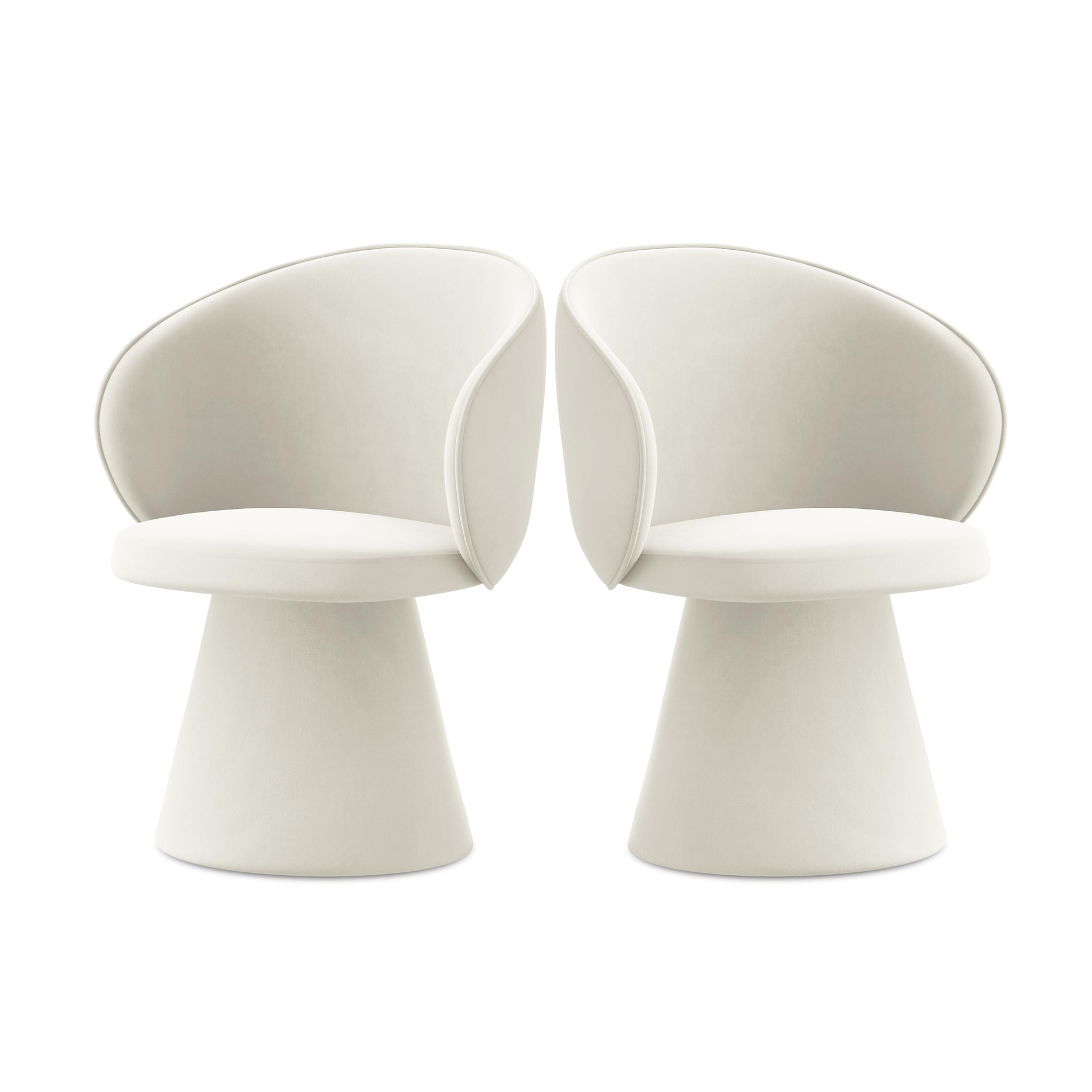 Sametová židle UALA světle béžová