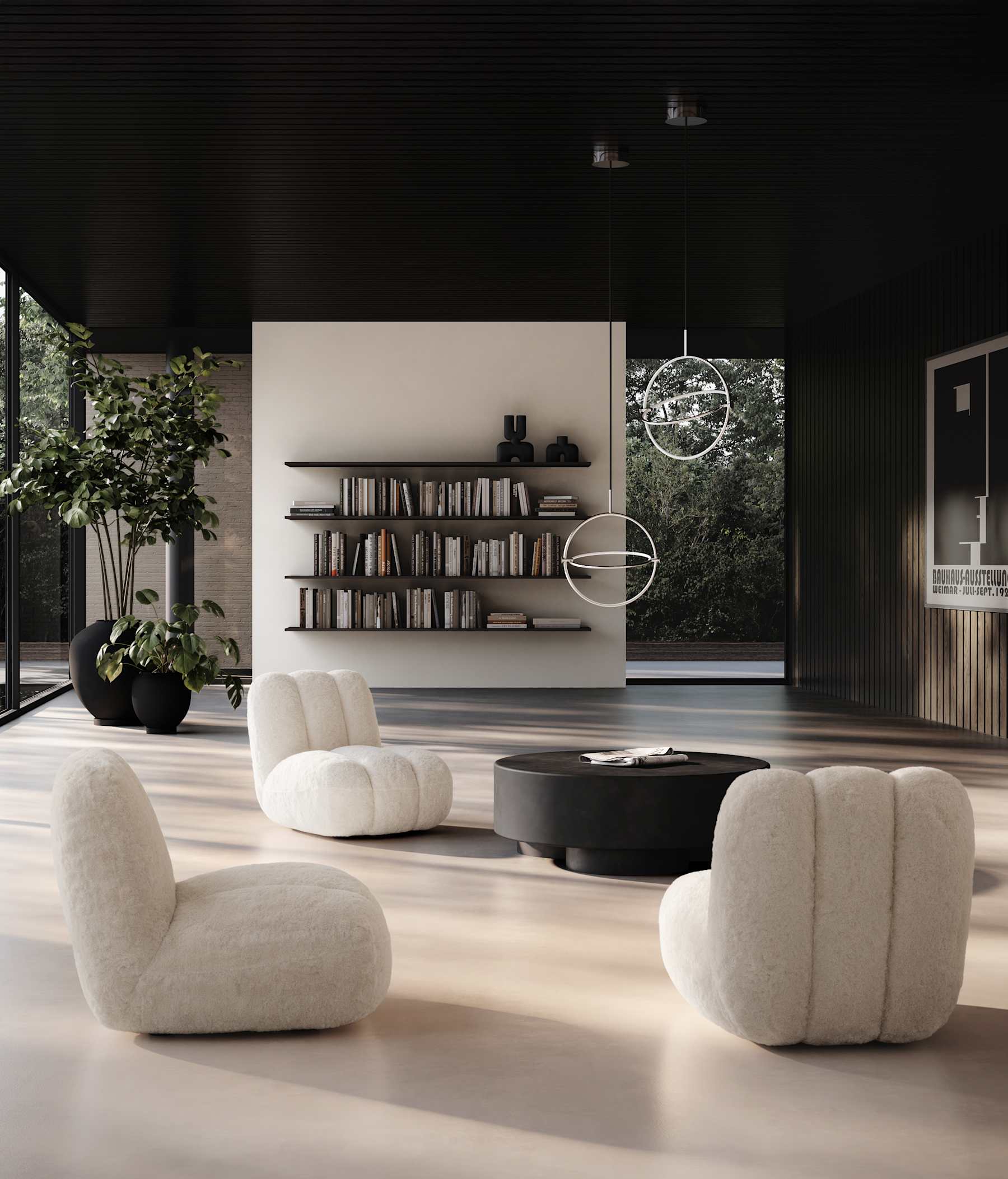 Sheepskin TOE cream fabric armchair