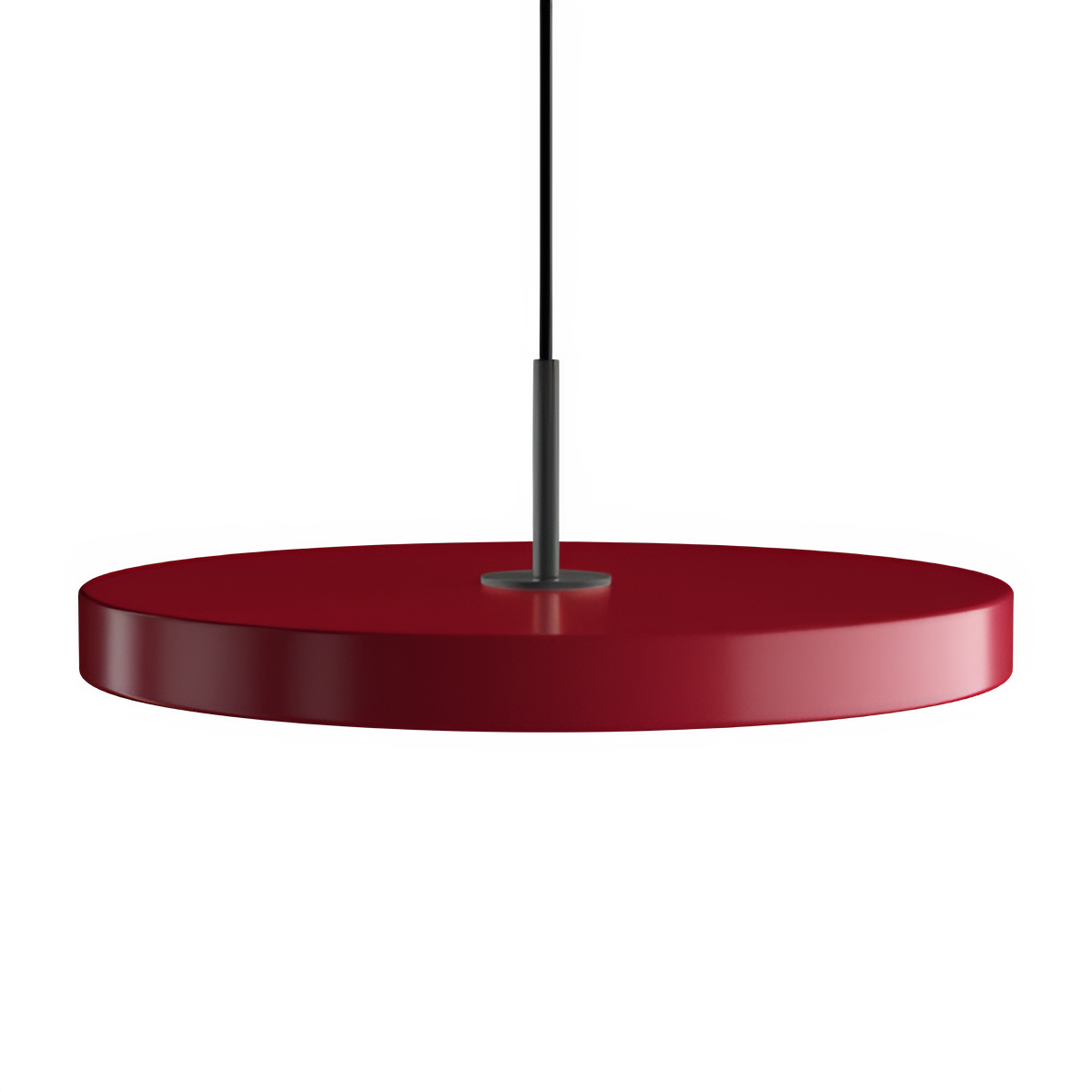 ASTERIA PLUS pendant lamp in burgundy with black insert