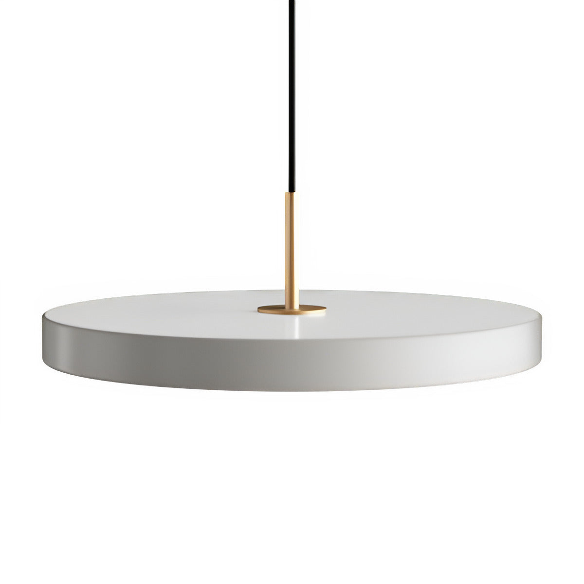 ASTERIA PLUS pendant lamp in light gray with a gold accent