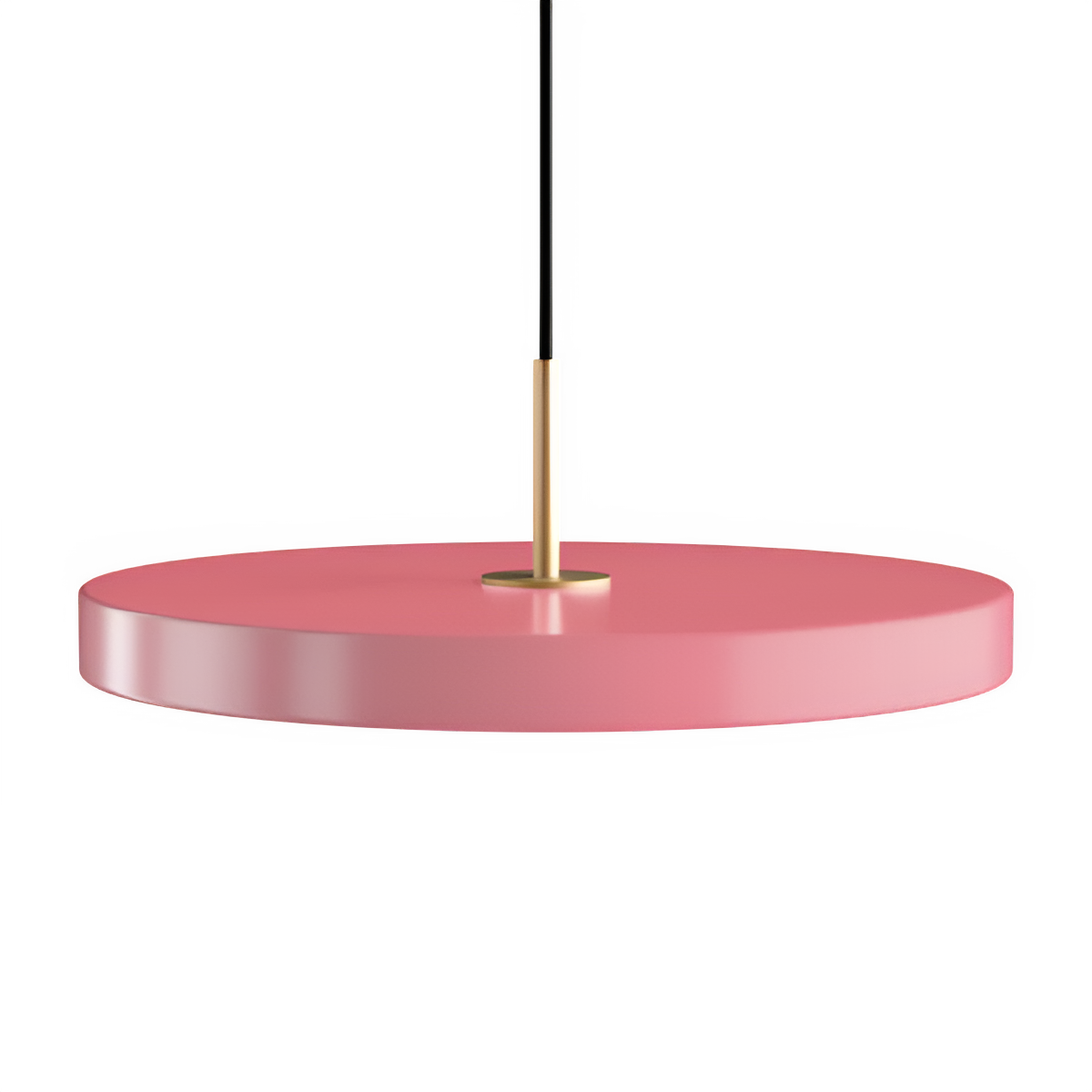 ASTERIA PLUS pendant lamp in light pink with a gold accent