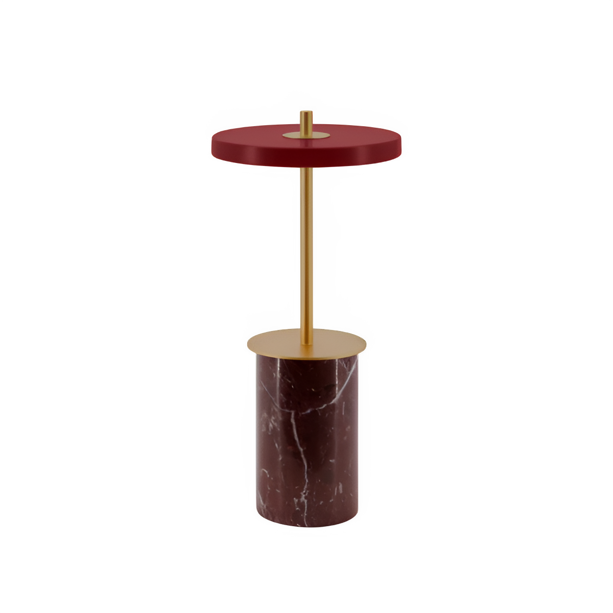 Asteria Move Mini Table Lamp Red Marble with Gold Accent