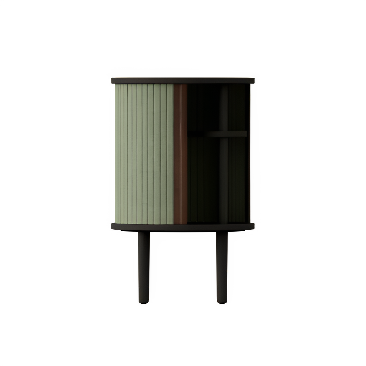 AUDACIOUS green side table with black oak