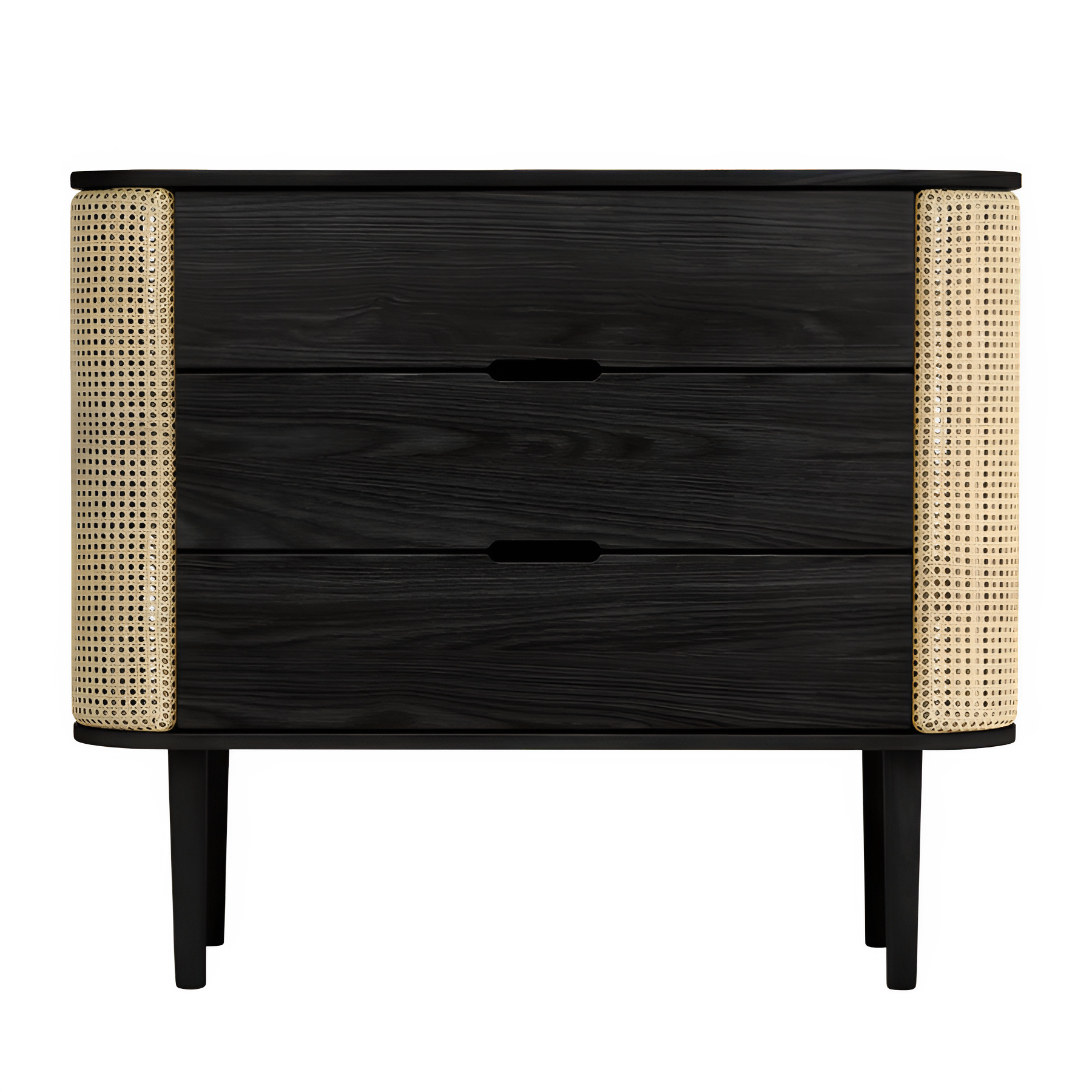 Skříň TREASURES z benátské rákosové s černým podstavcem