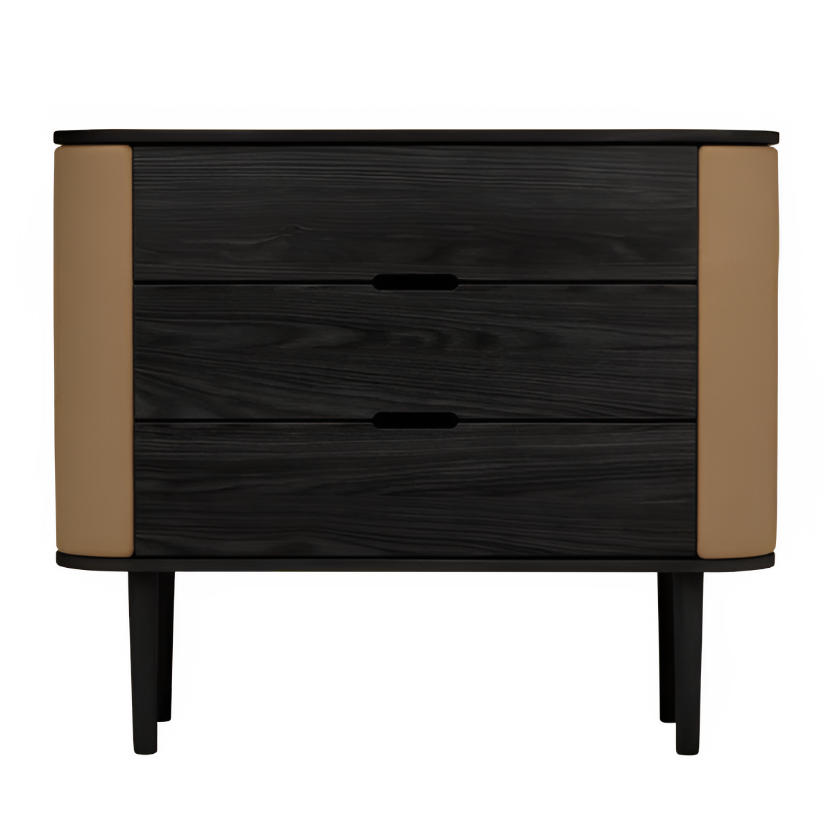 Skříň TREASURES karamelová s černým podstavcem