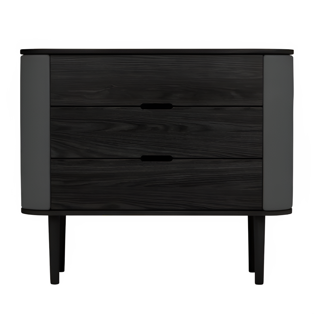 TREASURES cabinet dark gray with black base