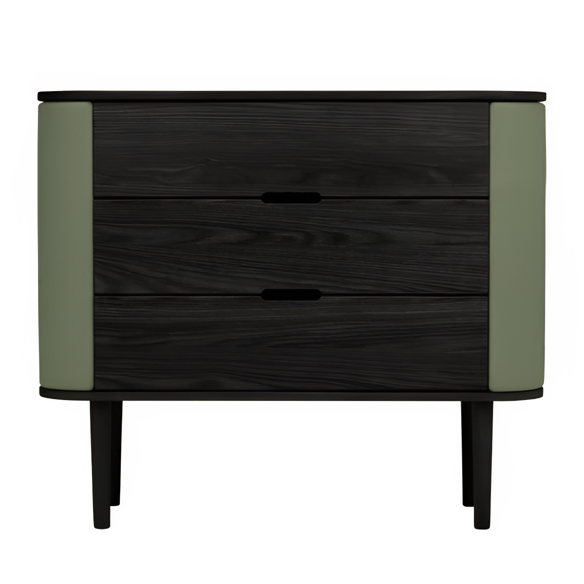 Skříň TREASURES zelená s černým podstavcem