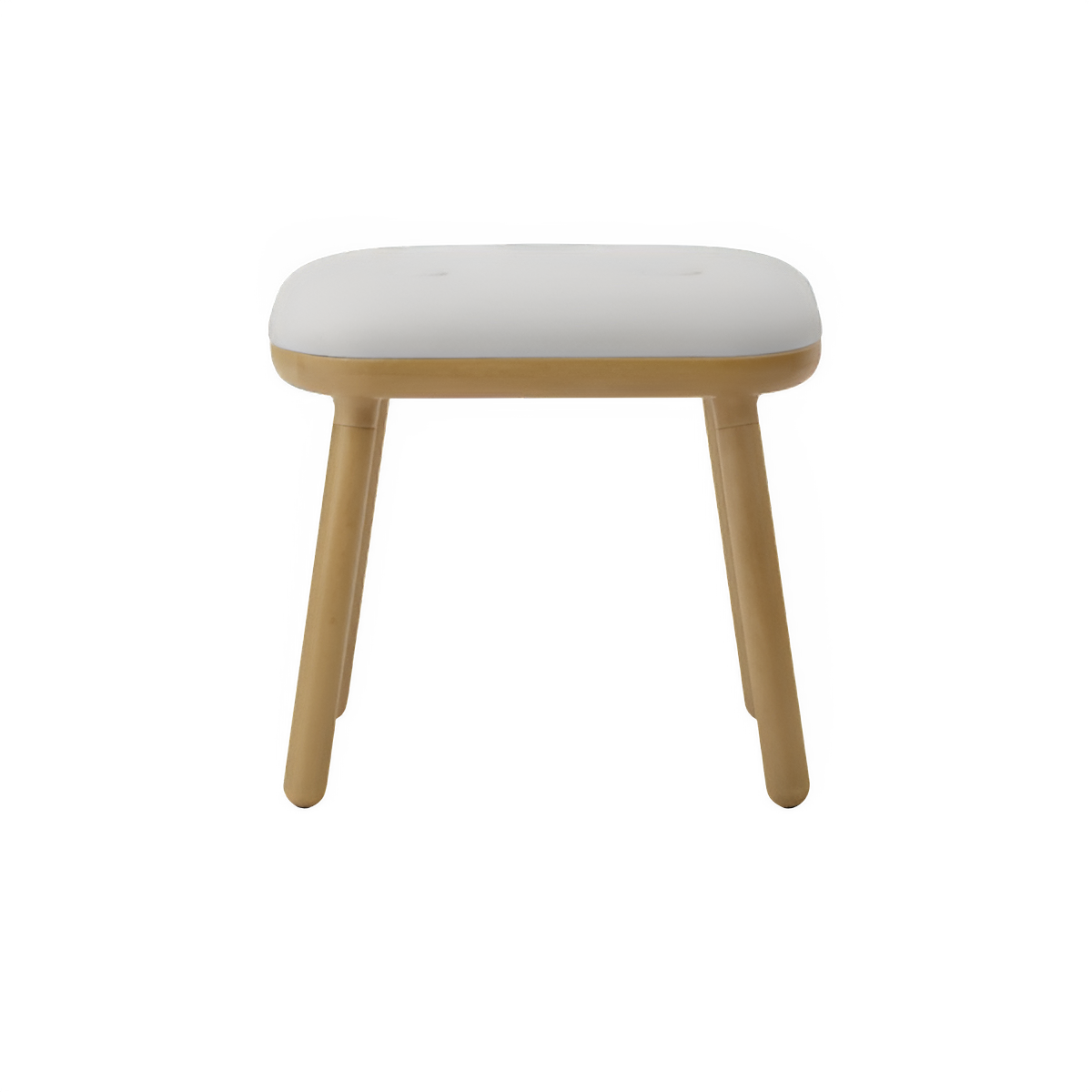 PAFF stool broken white with oak base