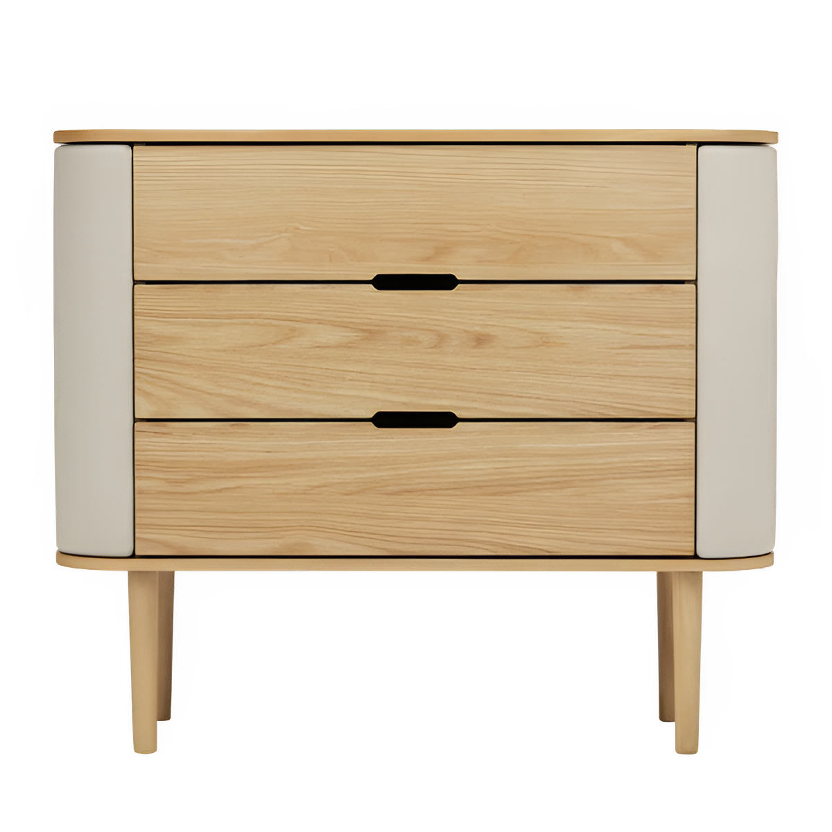 TREASURES cabinet in sand with oak base