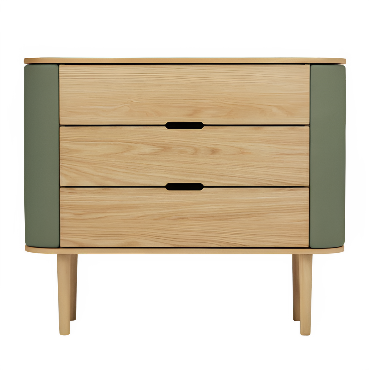 TREASURES cabinet green with oak base