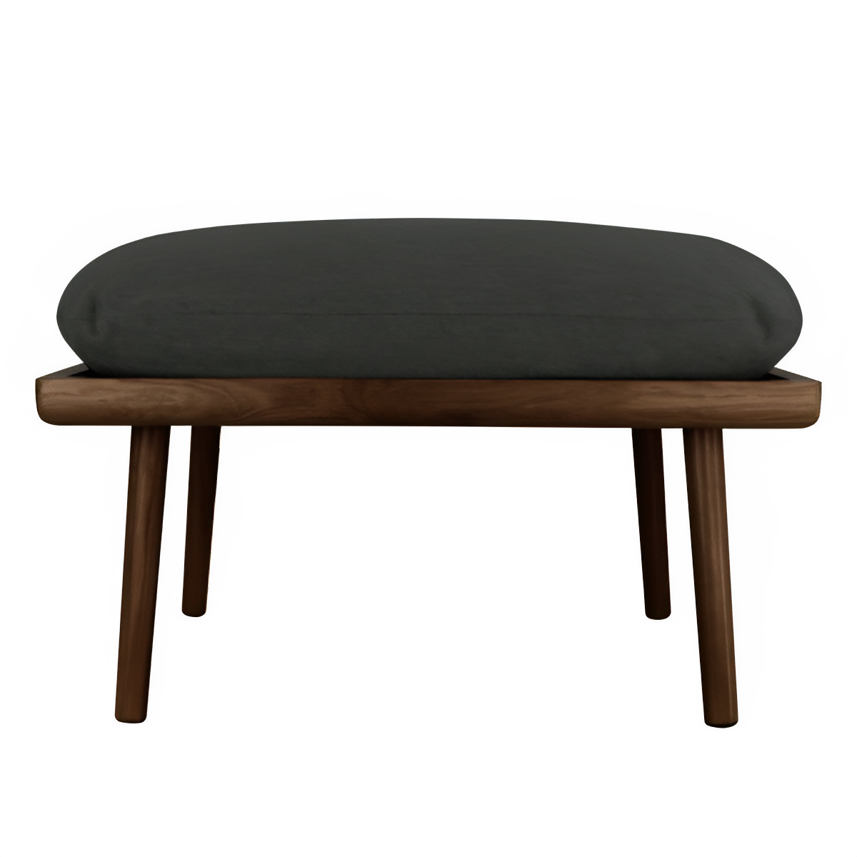 Puf LOUNGE AROUND SHUFFLE antracitový s tmavě dubovou základnou
