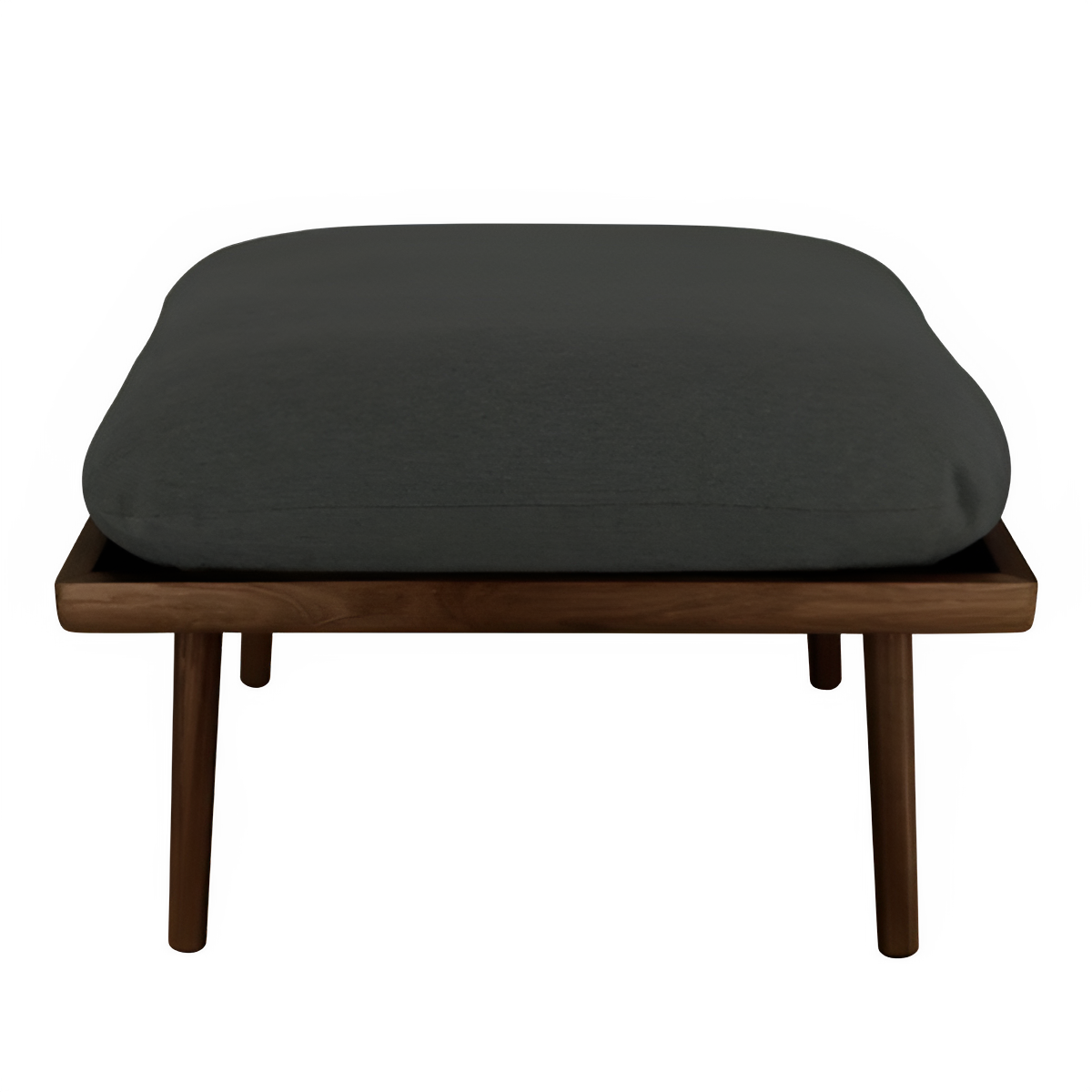 Puf LOUNGE AROUND SHUFFLE antracitový s tmavě dubovou základnou