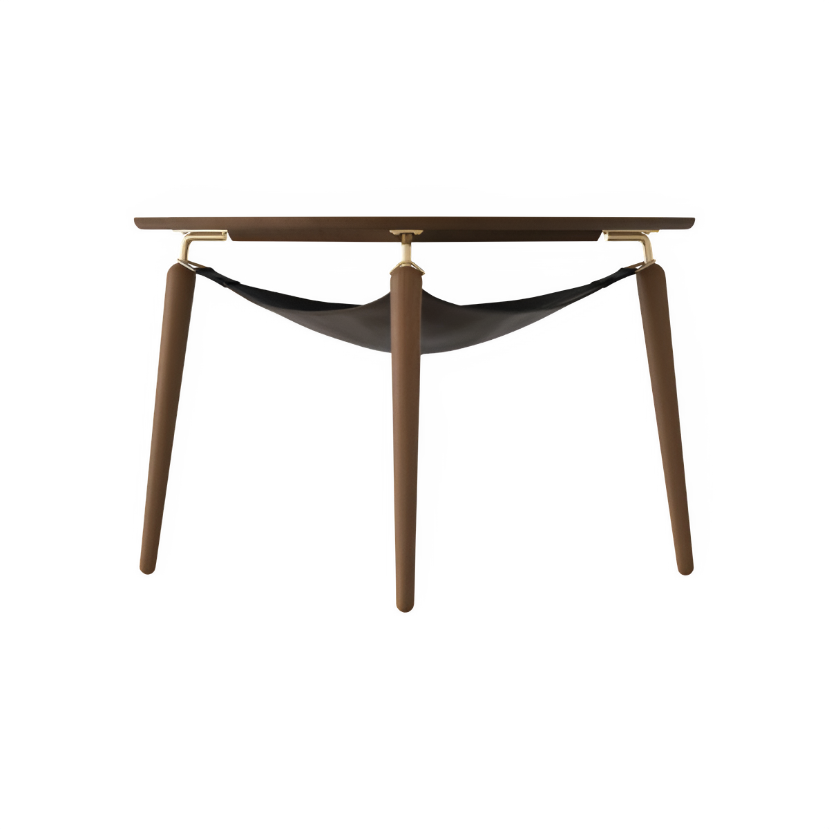 Konferenční stolek HANG OUT tmavý dub se zlatými podpěrami