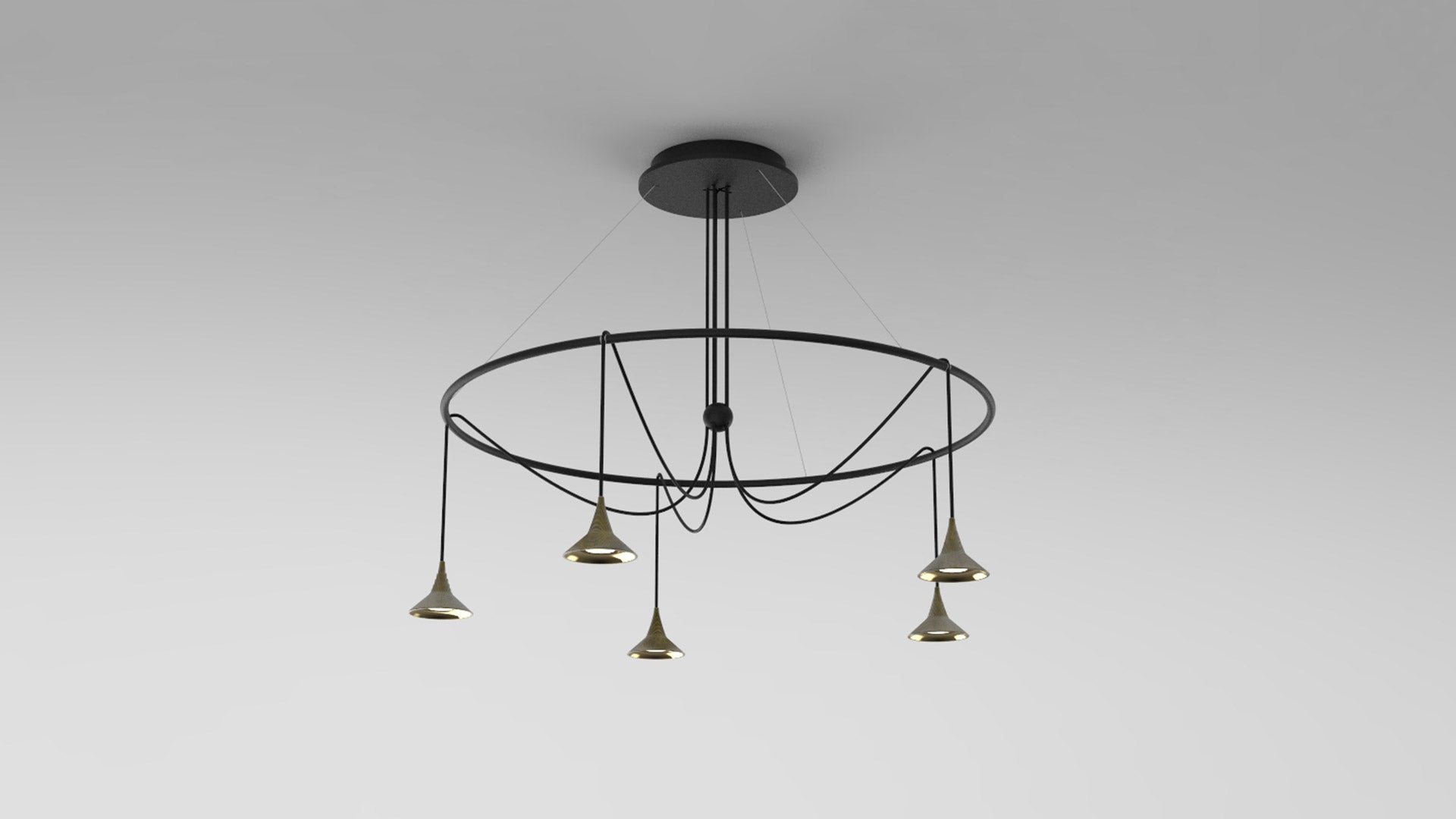 Chandelier UNTERLINDEN RING brass