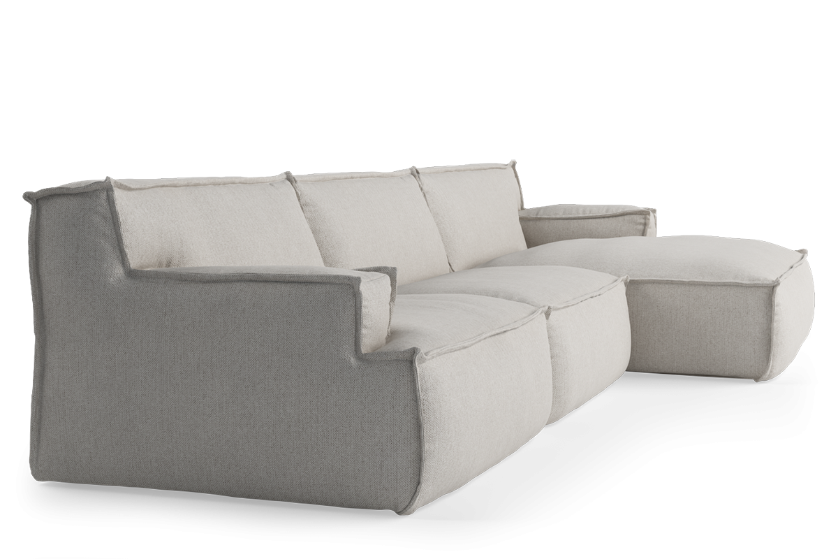 Right-facing modular sofa for 4 people DRIFTER upholstered