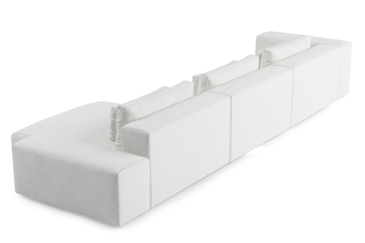 Pětimístný pravostranný modulární roh FLAVIO čalouněný