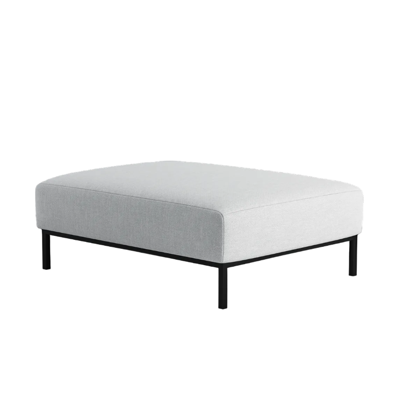 Puf HOLDEN čalouněný s černým podstavcem