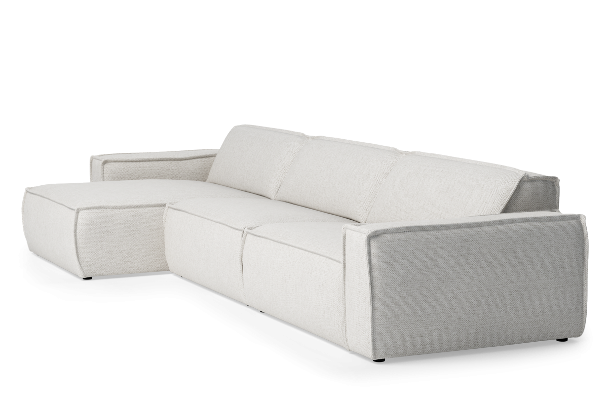 LUMO Upholstered Left-Hand Modular Sofa for 5 People