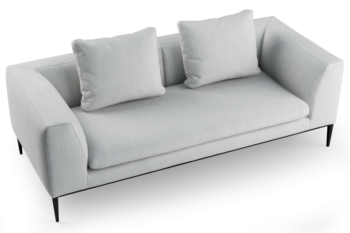 Pohovka 2-osobová NASH čalouněná s černým podstavcem